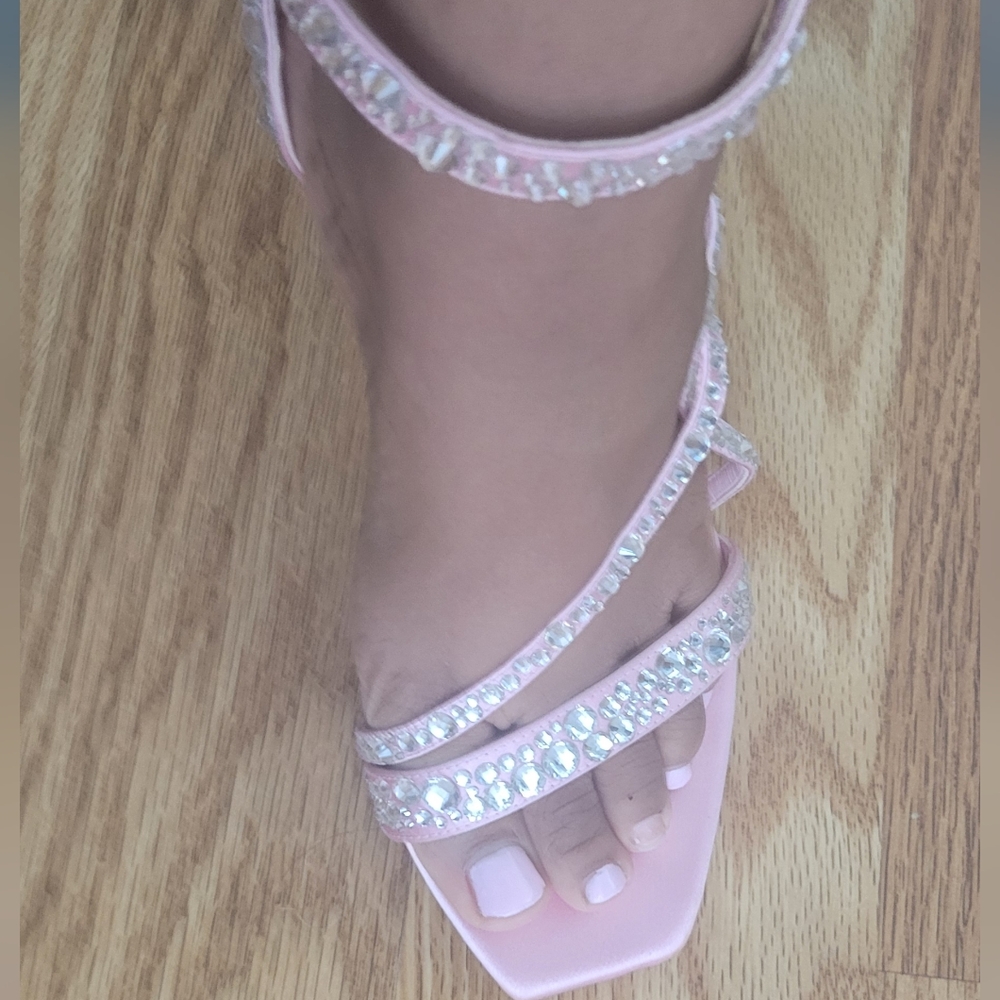 ALEXANDER McQUEEN Crystal-Embellished Satin High-Heel Sandals - Picture 5 of 5